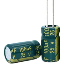 Алюминиевый электролитический конденсатор для высокочастотного адаптера питания, 25 в, 100 мкФ, 6*11 мм, 1000 шт./упаковка, высокое качество по заводской цене