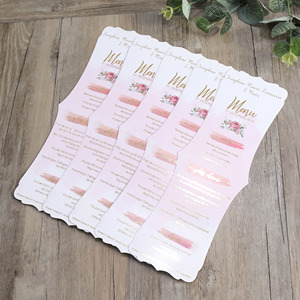 Menú de boda de estilo francés Tarjetas de mesa de impresión UV Fiesta Tarjeta de agradecimiento Tarjeta de proceso de reunión para boda - Product Image 3