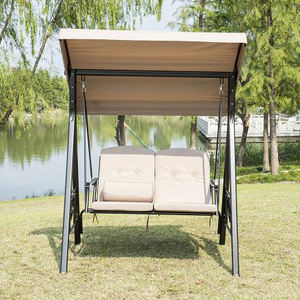 Ensemble de chaise balançoire économique banc suspendu de jardin extérieur avec auvent <span class=keywords><strong>hamac</strong></span> <span class=keywords><strong>deux</strong></span> <span class=keywords><strong>places</strong></span> pour adultes décor de cour - Product Image 3
