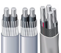 Câble d'alimentation SER de haute qualité 600V avec conducteurs en alliage d'aluminium toronnés isolés XLPE, gaine XHHW THHN/THWN pour entrée de service