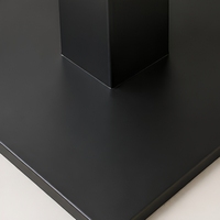 Pied de table carré en métal noir, support industriel pour table de café, restaurant, bar, salle à manger