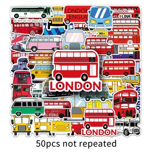 50 cartoon <strong>bus</strong> graffiti, cute children's rewards, Guka DIY skateboard, phone case, suitcase <strong>stickers</strong> - Product Image 6