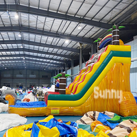 Toboggan aquatique gonflable géant écologique commercial et château gonflable avec garantie de 3 ans pour adultes