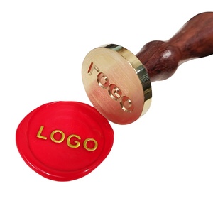 Латунная головка, штамп для запечатывания воска с деревянной ручкой, пустая головка, индивидуальные узоры и формы, набор штамповок для восковой печати - Product Image 5