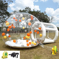 Souffleur d'air gonflable Tente à bulles Canal PVC Globe Transparent Igloo Dôme Tente Camping Evénement Fête de mariage