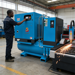 Compresor de <span class=keywords><strong>Aire</strong></span> de Tornillo de 300-<span class=keywords><strong>500</strong></span> <span class=keywords><strong>Litros</strong></span>, 7.5kw-37kw, 10hp, con Motor Refrigerado por <span class=keywords><strong>Aire</strong></span> y Rodamientos, para Uso Industrial - Product Image 6