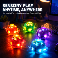 Toupie anti-stress lumineuse à LED, gyroscope de doigt, jouet sensoriel pour boutique de cadeaux créatifs
