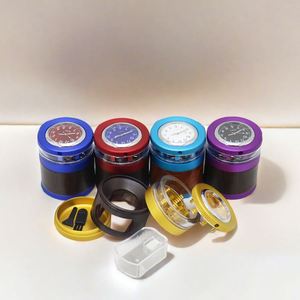 Nuevo Diseño 2024, Molinillo de Hierbas para Relojes de 55 mm y 4 Capas de Aluminio con Cajón, Molinillo de Hierbas para Fumar Tabaco de Alta Calidad al por Mayor - Product Image 2