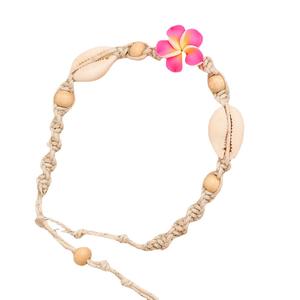 Bohe coquille cheville cire corde tissé coquille de mer <span class=keywords><strong>pied</strong></span> décor Hawaii plage polymère argile fleur <span class=keywords><strong>Bracelet</strong></span> pour fête porter pour femmes hommes - Product Image 2