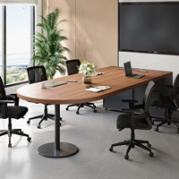 Table de conférence modulaire extensible Musen en MDF, combinaison de bureaux modernes pour bureau commercial et domicile, mobilier 8 places