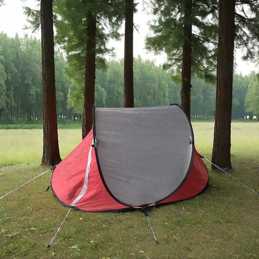 Yeni tasarım kırmızı hafif Adn açık piknik için hızlı açık kamp çadırı açılır