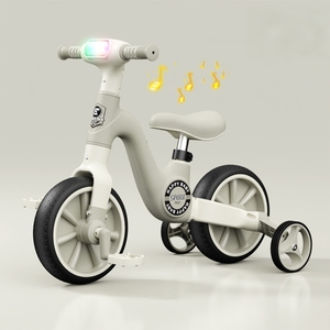 Vélo d'équilibre 3-en-1 pour enfants, transformable en tricycle, avec lumières, roues EVA de 12 pouces – Meilleure vente - Product Image 1