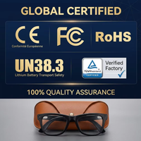 Gafas inteligentes inalámbricas con audio, cámara, soporte para grabación de video, chat multilingüe, llamadas manos libres y reproducción de música.