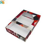 Boîte rectangulaire en carton avec Logo personnalisé, tiroir coulissant, boîte à cosmétiques en papier avec fenêtre en Pvc transparent