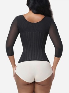 Top Moldeador de <span class=keywords><strong>Manga</strong></span> <span class=keywords><strong>Larga</strong></span> de Malla de Alta Calidad con Cremallera Frontal, Corsé Reductor de Cintura, Control Abdominal y <span class=keywords><strong>Blusa</strong></span> Escultora Corporal Adelgazante - Product Image 6