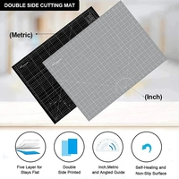 Tapis de découpe artisanal durable A2 antidérapant Keep Smiling, multi-couches, auto-cicatrisant, pour fournitures artistiques DIY