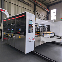 Machine d'impression flexographique 2 couleurs, découpeuse rotative, alimentateur à bords, pour la fabrication de boîtes en carton ondulé 1400x2600