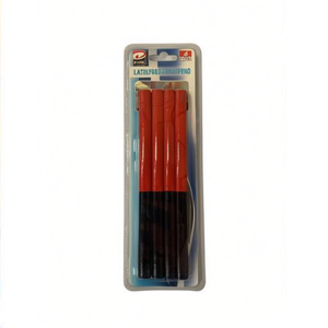 Penna per lavorazione del legno Mnj, 4 pezzi, manico rosso e nero, per forniture di carpenteria e artigianato - Product Image 1