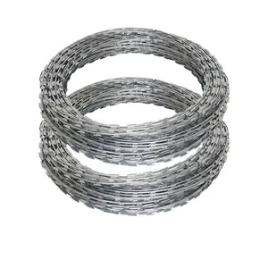 Flat Razor Barbed Wire Fence/ Flat Wrap Razor Wire Factory