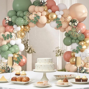 Kit Fai-da-Te per Decorazioni con Palloncini in Lattice, Ghirlande di Palloncini Bianchi, Oro e Avocado per Feste - Product Image 5