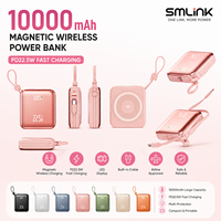 Power Bank Magnetik Nirkabel 10000mAh PD22.5W Pengisian Cepat Charger Mini Portabel Kompak Layar LED Baterai Lithium Polymer