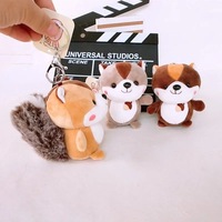 Porte-clés en peluche écureuil en coton, célèbre sur internet, avec grande queue mignonne, pendentif de sac personnalisé pour filles, approvisionnement pour le commerce extérieur