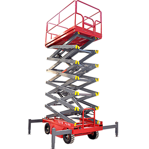 Mesa elevadora de tijera móvil eléctrica pequeña para un hombre de 4-18m Elevador tipo tijera aérea hidráulica - Product Image 4