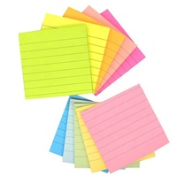 Bloc notes adhésives personnalisées, lettres imprimées couleur fluorescentes découpées, papeterie