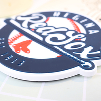 Sous-verres en PVC écologiques personnalisables en gros avec aimant pour réfrigérateur, impression offset, logo personnalisé, cadeaux promotionnels de bienvenue