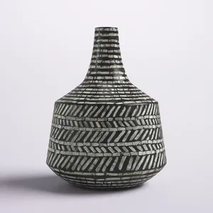 Top Vente Mère de Perle Incrustation Vase Moderne Pour Fleur Décor Table Et Maison OEM Personnaliser Paquet au Vietnam Usine Directement - Product Image 1