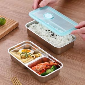 Wholesale 1 or 2 Compartments Food <b>Storage</b> <b>Containers</b> Stainless Steel Snack with Lids for Adults & Kids - Product Image 1