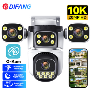 12MP 4 Lens <span class=keywords><strong>Wifi</strong></span> güvenlik kameraları açık iki yönlü ses renk gece sürüm CCTV güvenlik kamerası PTZ 360 ° su geçirmez - Product Image 2