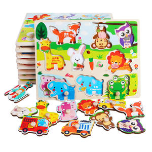 Vendita calda per bambini educativi in legno puzzle colorati a mano alfabeto giochi di corrispondenza per bambini con forma digitale giocattoli - Product Image 2