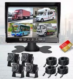 Kit de Monitor AHD de <span class=keywords><strong>4</strong></span> canales de 7 pulgadas, grabadora <span class=keywords><strong>DVR</strong></span> para camión, autobús, furgoneta con tarjeta SD, Sensor de estacionamiento de memoria, zumbador 2 en 1 - Product Image 4