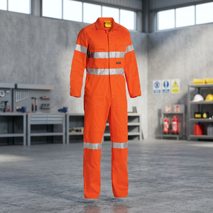 Chemise de travail à manches longues en coton réfléchissant certifiée CE antibactérienne haute visibilité pour les travailleurs du bâtiment - Product Image 2