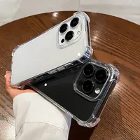 Coque de téléphone transparente antichoc, en Silicone souple, accessoires pour iPhone 15 14 11 Pro Max 13 12 Mini 7 8 Plus X XR XS
