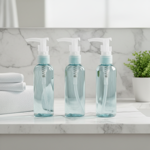 Set de viaje portátil y sencillo para necesidades diarias: botella de plástico para rellenar lociones. - Product Image 3