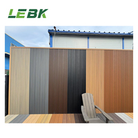 Revêtement mural rainuré en bois composite noir gris pour extérieur, écologique, imperméable, WPC, garantie 5 ans, pour l'extérieur des villas