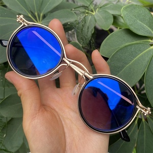 <span class=keywords><strong>Lentes</strong></span> fotocromáticas aleación punk retro redondo Oro Negro lunettes antireflejos <span class=keywords><strong>hombre</strong></span> 2024 gafas fotogray antirreflectantes para <span class=keywords><strong>hombre</strong></span> - Product Image 1