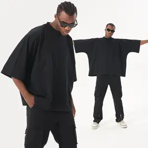 MT2514制造商供应定制重量级300 GSM 100% 棉宽松合身t恤男士超大裁剪t恤 - Product Image 1