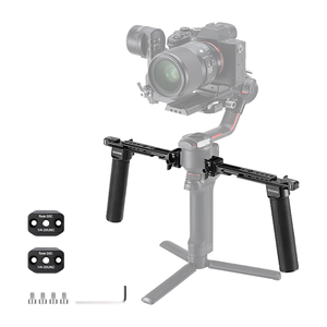 NEEWER Poignée double <span class=keywords><strong>pour</strong></span> stabilisateur Kit de poignée double assemblable avec 2 rails Mini NATO Pinces à dégagement rapide NATO - Product Image 1