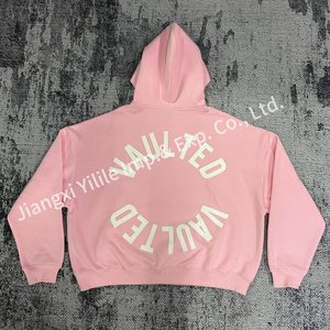 HD2262 Sudadera con <span class=keywords><strong>capucha</strong></span> con serigrafía personalizada para niñas Heavyweight 100% algodón Fleece Longitud larga Color <span class=keywords><strong>Rosa</strong></span> Diseño Casual con <span class=keywords><strong>capucha</strong></span> - Product Image 4