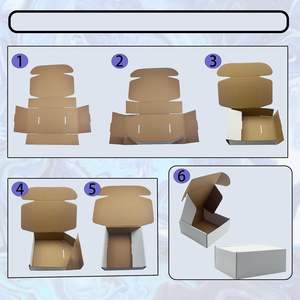 Ensemble de 25 boîtes d'expédition rectangulaires en <span class=keywords><strong>carton</strong></span> ondulé blanc recyclable de 11x10x3 pouces, petites boîtes d'expédition pour entreprises, boîtes de <span class=keywords><strong>rangement</strong></span> - Product Image 5