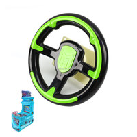 Mise à niveau du jeu d'intérieur de course pour enfants avec opération de pièces de monnaie Nouvelle simulation de conduite de course et volant