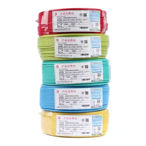 single strand core pvc insulated copper cable 1.5 mm 2.5mm 4mm 6mm 10mm 35mm 50 electrical wire for house wiring 450/750V 220V