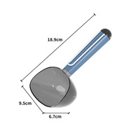 Cuillère à nourriture pour animaux de compagnie avec clip, en PP et PS, fournitures d'alimentation pour chiens et chats, outil de mesure portable et durable pour la cuisine