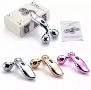 22 Portable Mini Handheld Silver Gold Face Lift Tool Anti Aging 3D Face Lift Roller Face Massager