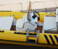 2022 Top Fashion 4.8m 16ft Sport Yacht PVC fibre de verre/aluminium coque bateau gonflable léger moteur hors-bord conception stable