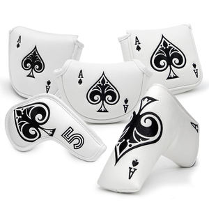 Poker a <b>Golf</b> Putter <b>Cover</b> OEM <b>Golf</b> Club <b>Head</b> <b>Covers</b> for Putter PU Leather Mallet Putter Headcover with Magnetic for Men/Women - Product Image 6