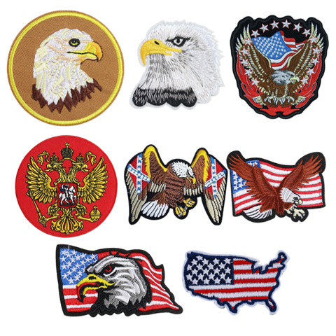 Tactical American Flag Patch Embroidered White Border Emblem Patches with Felt Fabric and PU Plastic for Uniforms Hats Flags